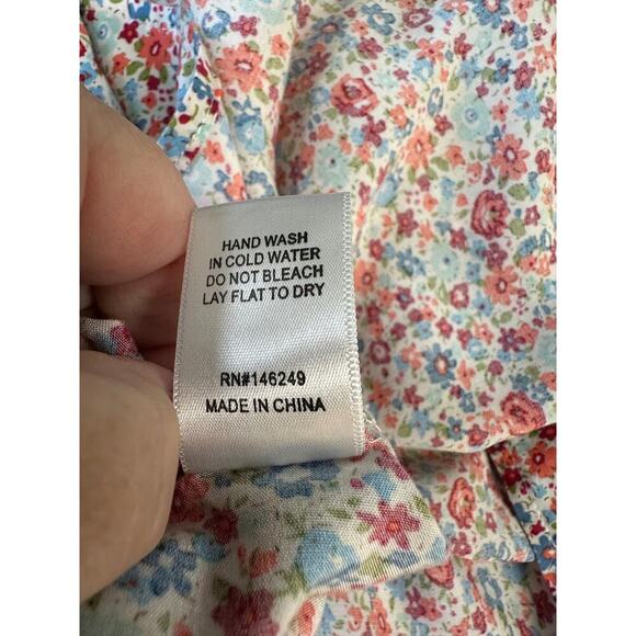 Aakaa Floral Midi Dress with Red Accents - Picture 13 of 13